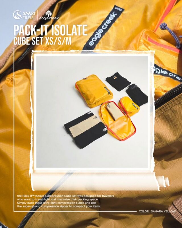 #PackItIsolate #Organizers 
𝗣𝗔𝗖𝗞-𝗜𝗧™ 𝗜𝗦𝗢𝗟𝗔𝗧𝗘 𝗖𝗨𝗕𝗘 𝗦𝗘𝗧
เก็บง่าย เบาหวิว ดูสะอาดตา กับกระเป๋าจัดระเบียบรุ่น Pack-It™ Isolate Cube Set เหมาะสำหรับคนแอคทีฟ รักในการเดินทาง 
▪ ช่องซิปเปิดง่าย สะดวกไม่ว่าจะม้วนหรือพับ 
▪ น้ำหนักเบาพกไว้ไม่หนักกระเป๋า
▪ วัสดุผ้ามีคุณสมบัติช่วยยับยั้งกลิ่นเหงื่อหรือกลิ่นอับสำหรับเสื้อผ้าที่มีกลิ่นไม่พึงประสงค์ ดังนั้น สายยิมไม่ควรพลาด!
 ▪ ป้องกันละอองน้ำได้ดี
▪ 1 เซต ให้ไปเลย 3 ไซส์ เลือกเก็บของตามใจชอบ
XS : 11 x 19 x 6 cm
S : 18 x 25.5 x 8 cm
M : 25.5 x 36 x 8 cm
▪ ราคาเพียง 1,390 บาท
.
Shop Now
Smart Travel Store
▪ Smart Travel Store, Siam Discovery 1st Floor, Line ID : TNF_SMD, Tel : +662-077-6823
▪ Smart Travel Store, Central World 3rd Floor, Zone A, Line ID : SMT_CTW, Tel : +662-252-4511
▪ Smart Travel Store, Central Phuket Festival 2nd Floor, Line ID : smtctphuket, Tel : +6665-502-4221

Smart Travel Online Store
▪ LOTS Thailand: http://bit.ly/3j9LwjT
▪ Lazada Mall: https://bit.ly/3bbG34C
▪ Shopee Mall:https://bit.ly/3m79Lgv
▪ SuperSports Online: https://www.supersports.co.th/eagle-creek/

THE MALL GROUP (Sport Mall)
▪ Siam Paragon 2nd Floor, Tel : +662-610-9101
▪ The Mall Ngamwongwan, 3rd Floor, Tel : +662-555-1000
▪ Emporium 2nd Floor

 SUPER SPORTS
▪ CentralWorld, 3rd Floor,Tel : +662-646-1318
▪ Central Festival Pattaya Beach, 2nd Floor, Tel : +6638-043-195

ICONSIAM
Iconactive, 3rd Floor,Tel : +662-495-7000
Siam Takashimaya,3rd Floor, Tel : +662-011-7500

King Power
▪ Srivaree Complex, Tel : +662-338-8888
▪ Suvarnabhumi Airport (East Zone), Tel : +662-134-8888
▪ Suvarnabhumi Airport (West Zone),Tel : +662-134-8888
▪ Phuket Complex, Tel : +662-205-0212
▪ King Poewr Rangnam, Tel : +662-205-8888
▪ Phuket International Airport, Phuket ,Tel : +6676-397-888
.
#Findyourunknow  #SmartTravelTH